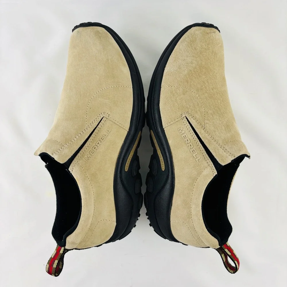 Merrell Jungle Moc Classic Taupe Suede Slip On Trail Shoes Mens Sz 11 J60801